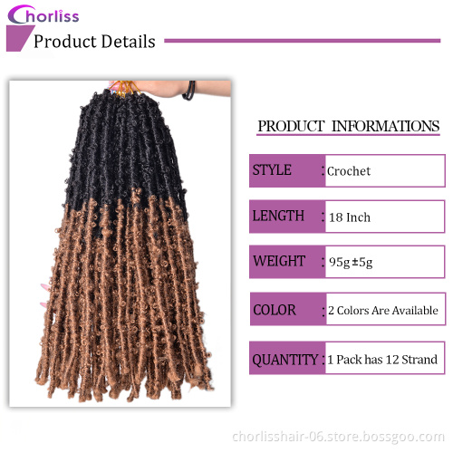 High Quality Hair Crochet Synthetic Hair Black Brown 18/20 Inch Butterfly Hair Natural And Comfortable African Women Like